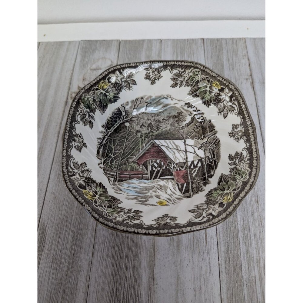 Vintage Johnson Brothers Friendly Village Rimmed Soup Bowl 6"